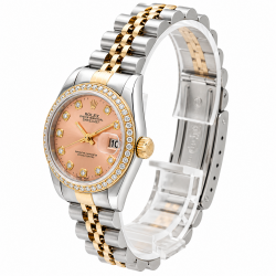 Rolex Datejust Pink Dial 26MM 69173 Two Tone Watch